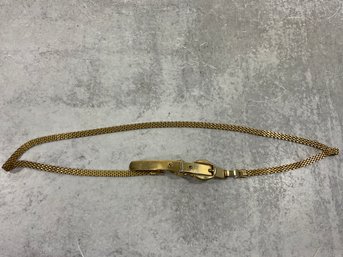 156 Vintage Gold Tone Metal Mesh Jewelry Belt 28.5'