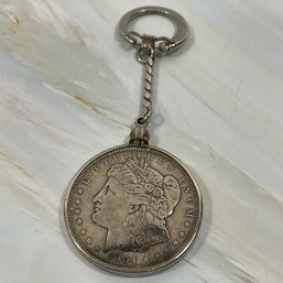 155 1904 Morgan Silver Encased Dollar Pendant Key Chain