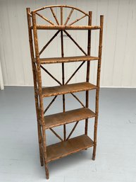 035 Victorian Bamboo Five Shelf Bookcase