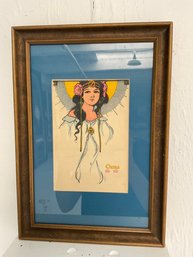 062 Vintage Princess Ozma Of Oz Framed Lithograph Inspired By L. Frank Baum's Oz Book Series