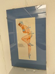 064 Vintage George Petty Pin-Up Girl July 1955 Calendar Print Double Sided