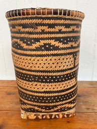 112 Vintage Philippines Palawan Rattan Hand Woven Basket