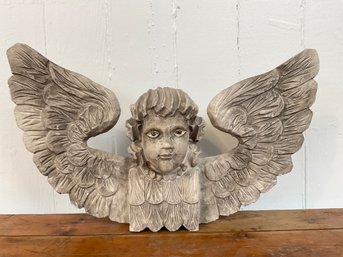 115 Antique Plastered Wooden Carved Decorative Angel Made In Philippines