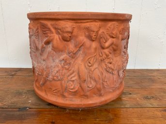 154 Vintage Italian Cherub Outdoor Clay Plant Pot