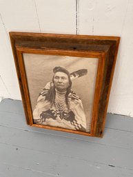 171 Vintage Framed Portrait Of Chief Joseph Of The Nez Perce Tribe