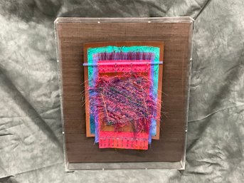 051 1995 Fiber Art 'I Dream For A Living' Framed Art