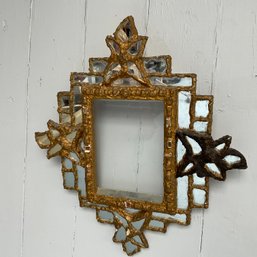 #19F Antique Peruvian Baroque Picture Frame/ Mirrored Frame