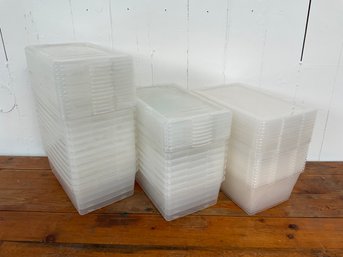 189 Lot Of 29 Clear Rectangle Shoe Box Storage Containers