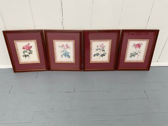 195 Set Of Four Rose Framed Prints