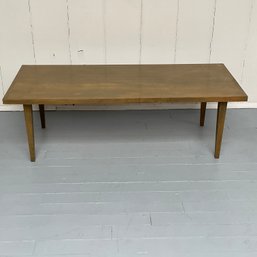 #55F MCM Mid Century Simple Wood Coffee Table / Unsigned