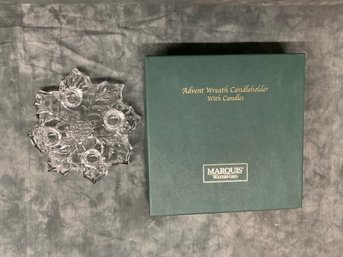 013 Marquis Waterford Advent Wreath 4-Piece Candle Stick Holder With Candles