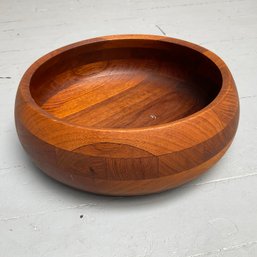 #82RB Vintage Large Wooden Salad Serving Bowl