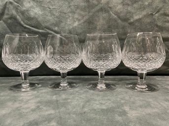 030 Set Of Four Waterford Cut Crystal Brandy/Cognac Snifters