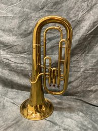 043 Euphonium Instrument '68849' With Handmade Denim Sleeve Case, AS IS