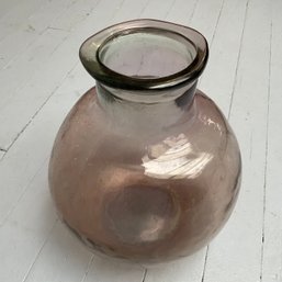 #104RC Vintage Recycled Glass Purplish Ballon Bottle