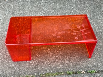 10 Vintage Italian Kartell Usame By Patricia Urquiola Magazine Holder Red Clear Tray Table
