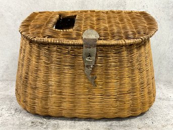 055 Wicker Woven Fly Fishing Creel Basket With Unattached Straps