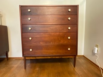 18 Vintage Mid-Century Modern Highboy Wood Dresser