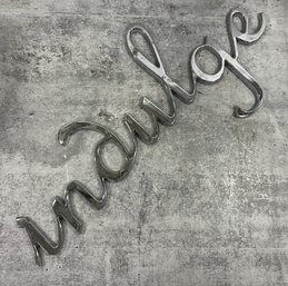 056 Silver Iron Decorative 'Indulge' Wall Hanging Sign