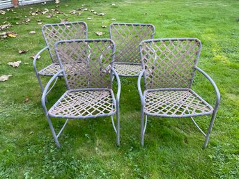 #182F Vintage 1960s/1970s Brown & Jordan Set Of 4  Patio Chairs