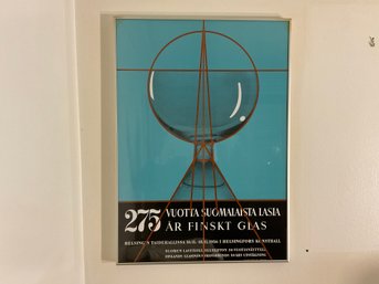 25 Vintage Framed 275 Vuotta Suomalaistalasia (Year Of Finnish Glass) Finland Poster