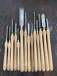 073 Lot Of Fourteen Craft Supplies By Henry Taylor Wood Carving Tools