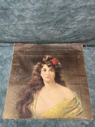 091 Angelo Asti Print Or Long Haired Women 'Juliet' On Canvas Fabric