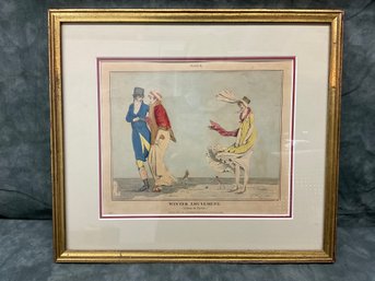 104 Laurie And Whittle Winter Amusement Lithograph Framed