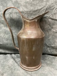 134 Vintage Hammered Handmade Copper Water Pitcher