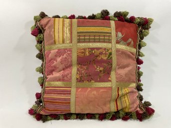 192 Passamaneria Toscana Brocade Patchwork Ribbon Tassel Throw Decorative Pillow