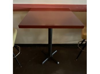 Vintage 60s Formica Cherry Brown  Booth Table  BAR HEIGHT From Former Vanns Bros Restaurant West Seattle