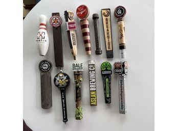 Vintage Lot Of 13 Beer Tap Handles  As Pictured  LOT #1