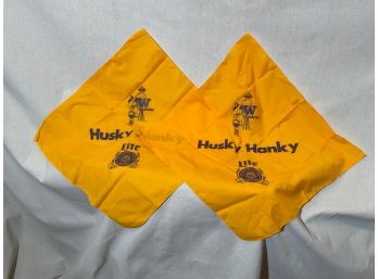 (QA43) Lot Of 2 Vintage Husky Handkerchiefs 20 X 20'