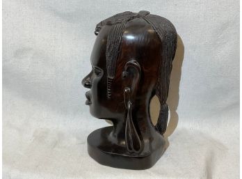 (B50) Hand Carved Large African Bust Figure