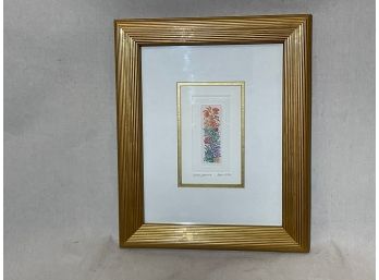 (B61) Stephen Little 'Garden Flowers II '  Mixed Media Art On Paper