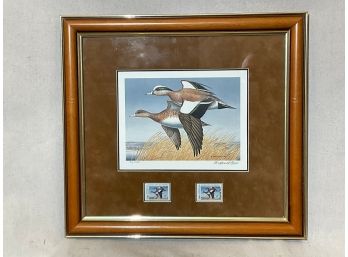 (MC65) 1989 Maynard Reece 'Migratory Waterfowl'  #514/1058 Stamp Signed Print