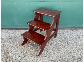 (FC119) Mahogany Levenger Library Step Stool