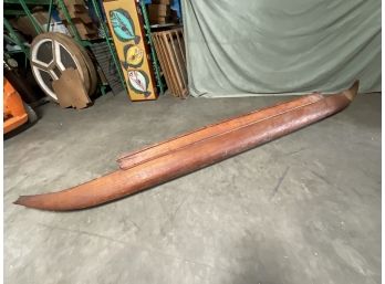 Trader Vic Wooden Long Boat  Needs Repairs 17 Ft Long  (#0069)