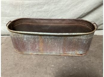 Copper Metal Wash Basin Planter, Display (#0147)