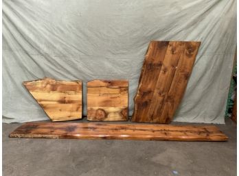 Vintage 1970s Trader Vics Wood Bar Pieces Set Of (4) Four Large (#0087)