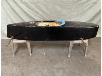 Vintage 1970s Soap Box Derby Car Black Fiberglass  Project (#0083)