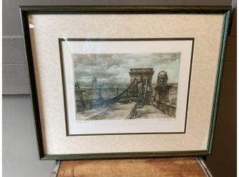 Csurgio Mate Lajos (1931-2001) Etching  #7/10 Signed (#055)