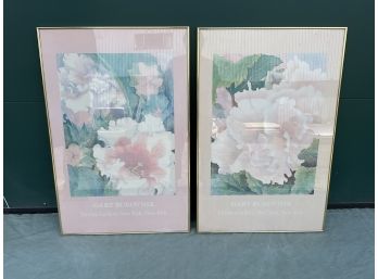 Pair (2) Of Gary Bukovnik Dryden Gallery New York Floral Pastel Posters ( #075)