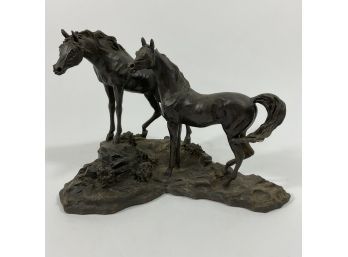 1984 Lanford Monroe ' Intruder' Bronze Sculpture By Franklin Mint