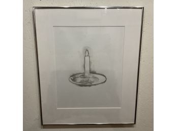 1989 Signed Mike Friel Candle Framed Ink On Paper (#48)