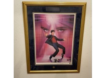 1995 Graceland Commissioned Signed Nate Giorgio Elvis Presley Framed Lithograph (#42)