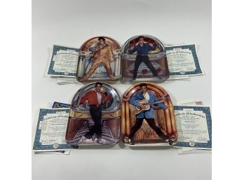 Lot Of 4 Elvis Juke Box Plates The Bradford Exchange