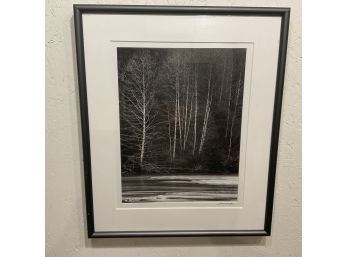 1987 Signed J. Mark Griffith Trees And River Framed Black And White Photography (#6)