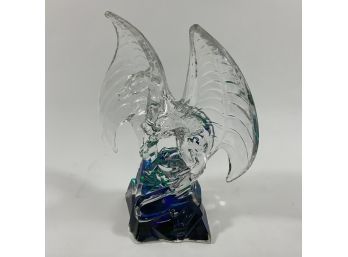 'The Mystical Dragon' Of The Emerald Realm Franklin Mint Michael Whelan Glass Sculpture