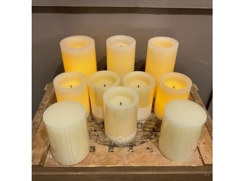 Lot Of 10 Candles 8 Battery 2 Wax. (Shipping)